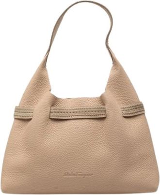 Ferragamo Pre-owned Shoulder Bag - Dames - Vintage Schoudertas - Bruin - ONE Size - Leer - Vintage