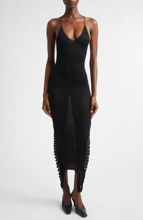 Aisling Camps Stalactite Sweater Slipdress in Black at Nordstrom, Size Small