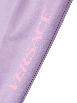 Versace Logo Cotton Joggers - Purple