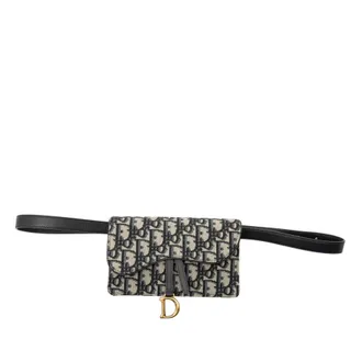 Dior Pre-owned Dior Oblique Canvas Saddle Belt Bag Ladies SM2MHQL5ZLYR1HER