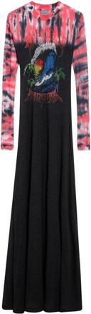 Balenciaga Kleedjes, Dames, Veelkleurig, S, Katoen, Bedrukte Tie-dye Jersey Maxijurk