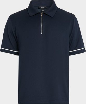 Reiss Mens Zain Half-Zip Polo Shirt