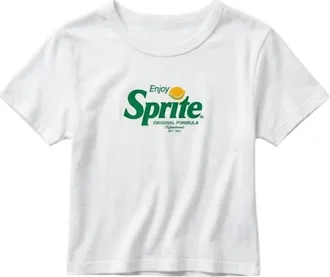 The Laundry Room Womens Sprite Ribbed Baby Tee In White
