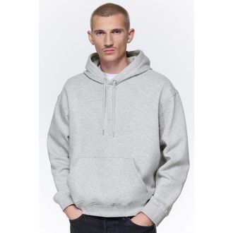H&M Loose Fit Hoodie in Light Gray Melange at Nordstrom, Size Xxx-Large