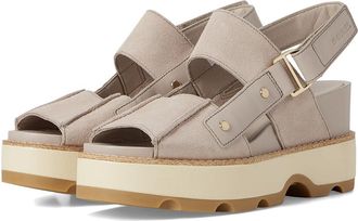 Sorel Joanietm Iv Sandals Wedge Womens Sandals Crushed Clay/Gum : 10.5 B - Medium, Leather/Suede