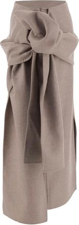 Carven Gonna con nodo - Marrone