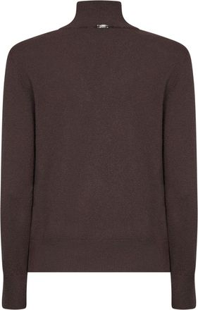 Herno Wrap-Front Cut-Out Sweater - Brown
