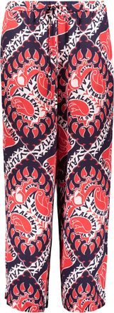 Valentino Garavani Comfortable Pants With Geometric Pink And Purple Pattern