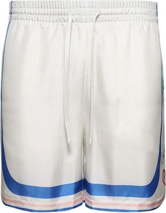 Casablanca Korte Broeken, Heren, Wit, M, Shorts met trekkoord