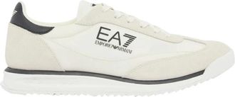 Emporio Armani Eclipse leren sneaker met su&egrave;de inzetstukken - Heren - Sneakers - Veelkleurig - 41 1/3 EU - Su&egrave;de - Schoenen