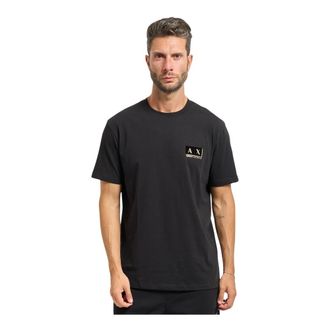 A|X Armani Exchange Zwart T-shirt met borstlogo - Heren - T-shirts - Zwart - S - Katoen - Tops