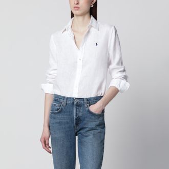 Polo Ralph Lauren White linen Classic-Fit shirt