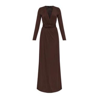 Dsquared2 Maxi Dresses, female, Brown, Size: 2XS Dress with belt