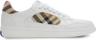 Burberry White Checks Terrace Sneakers