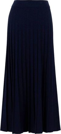 Marble Scotland Knit Sweater Skirt In Navy