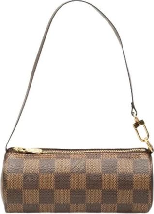 Louis Vuitton Pre-owned Papillon Pochette - Dames - Vintage Schoudertas - Bruin - ONE Size - Leer - Vintage