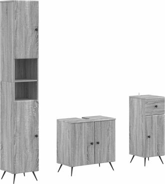 vidaXL Juego De Armarios De Ba&ntilde;o De 3 Piezas Breda Vidaxl