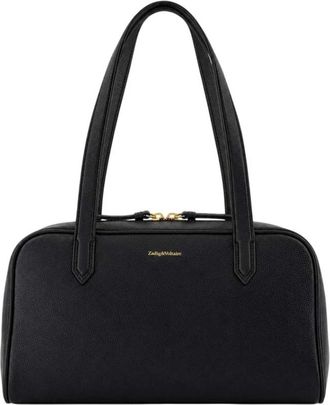 Zadig&Voltaire Micky Grained Shoulder Bag - Dames - Tassen - Zwart - Maat: ONE Size Leer