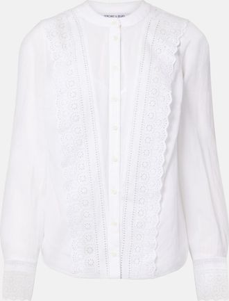 Veronica Beard Clermont broderie anglaise cotton-blend shirt