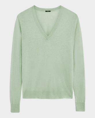 Joseph Cashair V-Neck Sweater