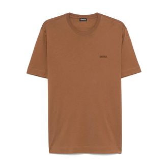 Ermenegildo Zegna Hombre, Camisetas, Marrón, Talla: 2XL