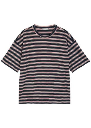 Ymc You Must Create Ymc Striped Cotton T-shirt - Navy - XL