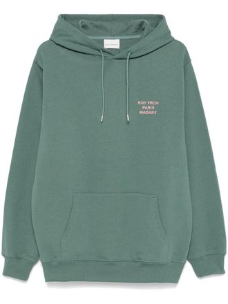 Dr&ocirc;le de Monsieur slogan-print hoodie - Green