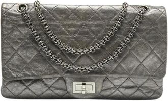 Chanel Pre-owned Shoulder Bag - Dames - Vintage Schoudertas - Grijs - ONE Size - Leer - Vintage