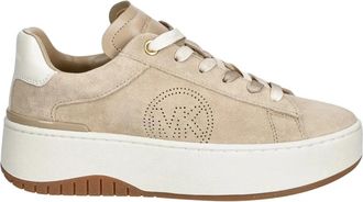 Michael Kors Dottie Veterschoen met Plateau - Dames - Sneakers - Beige - 41 EU - Su&egrave;de - Schoenen