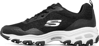 Skechers (WMNS) Skechers D Lites 1.0 Low-Top Daddy Shoes Black/White 896002-BKW
