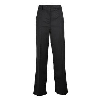 Liu Jo Straight Trousers, female, Black, Size: L Chino Trousers