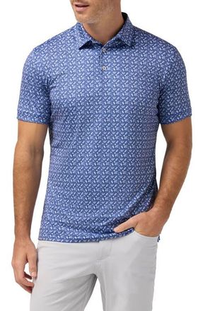 Mizzen+Main Versa Trim Fit Performance Golf Polo in Cobalt Par Fore at Nordstrom, Size Xx-Large