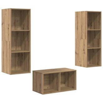 vidaXL Vidaxl - Conjunto De Mueble De Tv Roble Artisan 37 X 37 X 107 Cm