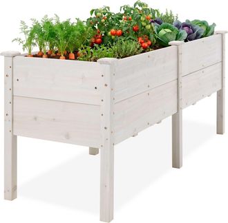 Best Choice Products 72 x 24 x 30 Raised Garden Bed, Extra Deep 16 Depth, Elevated Wood Planter Stand