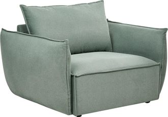 Beliani Sill&oacute;n Tela Verde claro