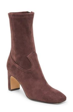 Dolce Vita Roan Block Heel Bootie in Mahogany Stella Suede at Nordstrom Rack, Size 8.5