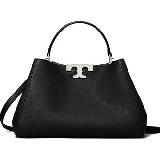 Tory Burch Eleanor Soft Leather Satchel in Black at Nordstrom