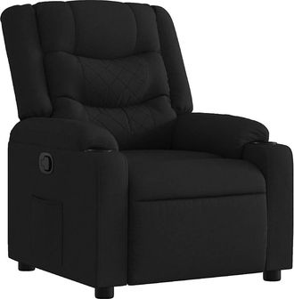 vidaXL Sill&oacute;n Reclinable De Tela Negro Vidaxl