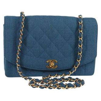 Chanel Pre-owned Canvas chanel-bags - Dames - Pre-owned - Blauw - Maat: ONE Size