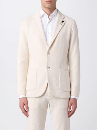 Lardini Single-Breasted Pure Cashmere Blazer with Patch Pockets and Notch Lapels