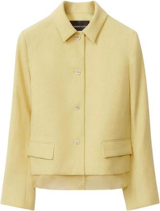 Fabiana Filippi Dames, Jassen, Geel, Maat: XS Leer