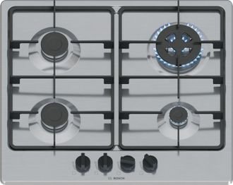 Bosch Serie 4 Pgh6b5k60 Hobs Acero Inoxidable Integrado 58 Cm Encimera De Gas 4 Zona(s)