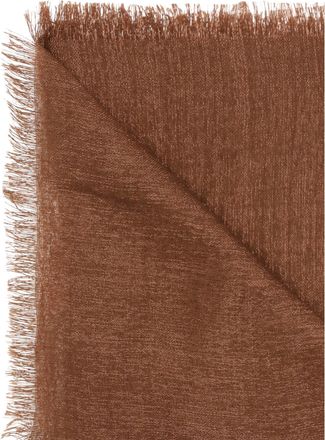 Brunello Cucinelli Womens Scarf Silk & Cashmere Fire Brick (capra Hircus) Scarfs