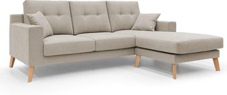 Divani.Store Divani.store - Danish Sof&aacute; Rinconero Moderno Reversible De Tela Suave E Impermeable 237 Cm Beige