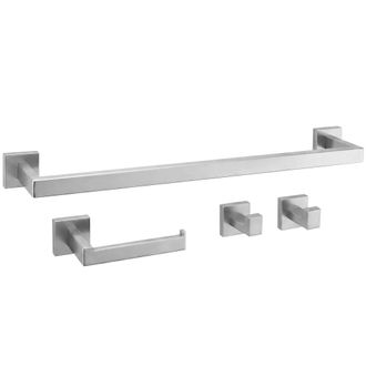 Rea Juego De Perchas Para Ba&ntilde;o Rea Rio Brush Nickel