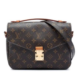 Louis Vuitton Pre-owned Pochette Metis - Dames - Pre-owned - Bruin - Maat: ONE Size Leer