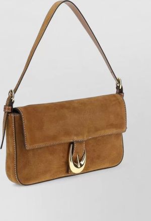 Staud shirley leather clutch bag