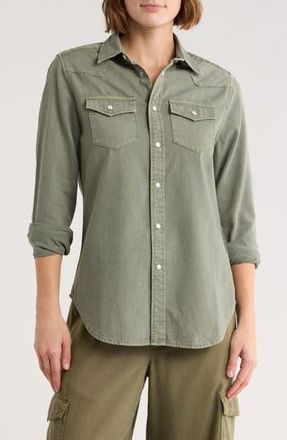 Tailor Vintage Denim Western Button-Up Shirt in Laurel Wreath at Nordstrom Rack, Size X-Small