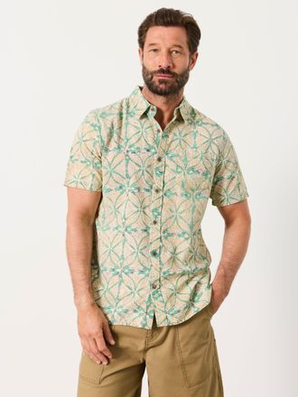 Fat Face FatFace Green Short Sleeve Indian Hand Printed Kalamkari Shirt