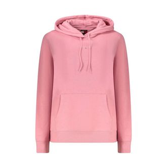 Tommy Hilfiger Hoodies, female, Pink, Size: XS Cotton Knit Sweater with Ribbed Detailing